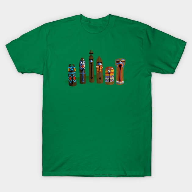 Adventureland Tiki Drums T-Shirt by Gartdog